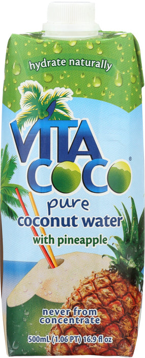 VITA COCO: Pure Coconut Water with Pineapple, 17 oz