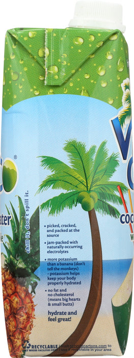 VITA COCO: Pure Coconut Water with Pineapple, 17 oz