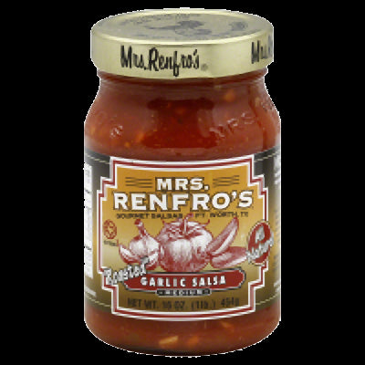 MRS. RENFRO'S: Gourmet Salsa Roasted Garlic Medium, 16 oz