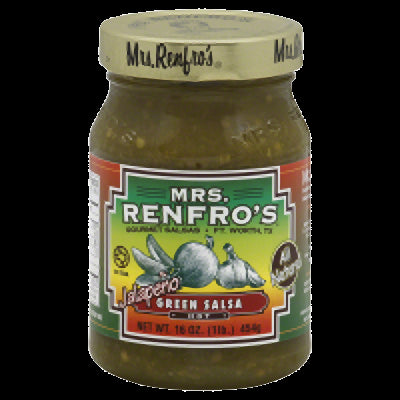 MRS. RENFRO'S: Hot Jalapeno Green Salsa, 16 oz