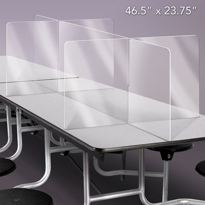 24" Clear Lunch Table Divider