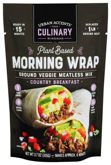 URBAN ACCENTS: Plant Based Morning Wrap, 3.6 oz