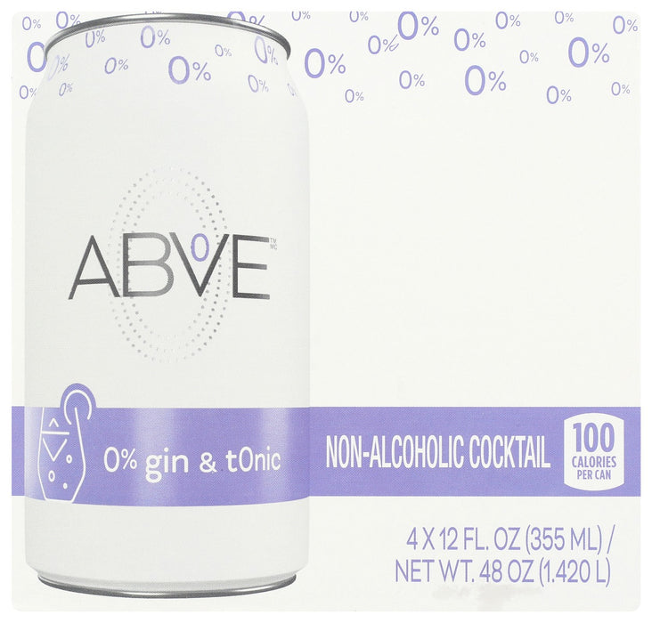 ABOVE: Gin and Tonic Non Alcoholic Cocktails 4pk, 48 fo