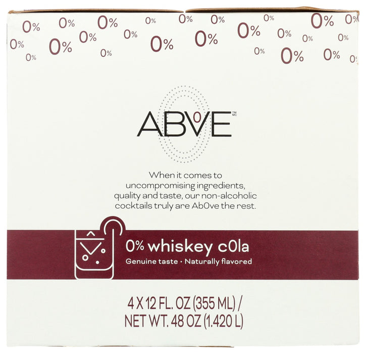 ABOVE: Whisky Cola Non Alcoholic Cocktails 4pk, 48 fo