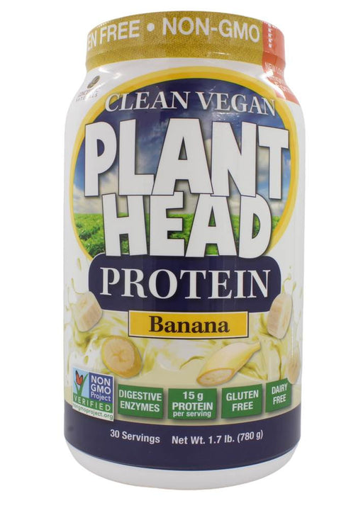 Genceutic Naturals Plant Head Protein Banana 1.8 lb - No Brand For Less 