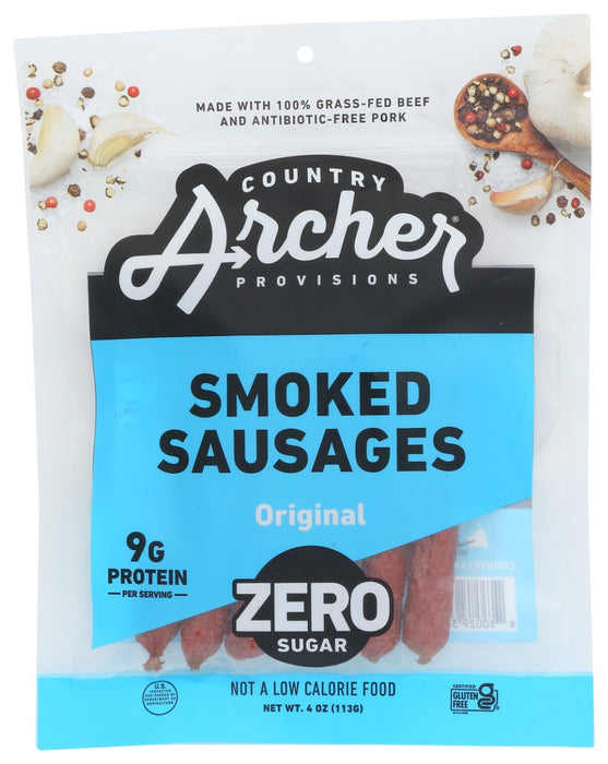 COUNTRY ARCHER: Original Smoked Sausages, 4 oz