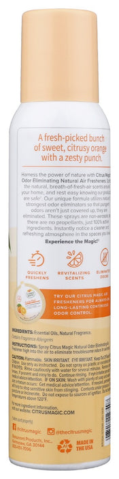 CITRUS MAGIC: Air Freshener Spray Orange Fresh, 3.5 oz