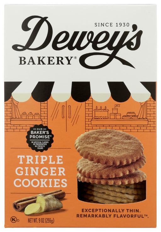DEWEYS: Triple Ginger Cookies, 9 oz - No Brand For Less