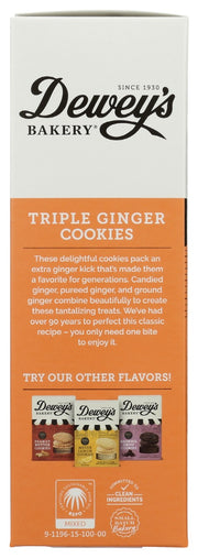 DEWEYS: Triple Ginger Cookies, 9 oz - No Brand For Less