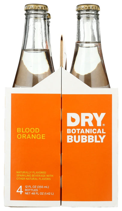 DRY SODA: Blood Orange Botanical Bubbly 4Pk, 48 fo