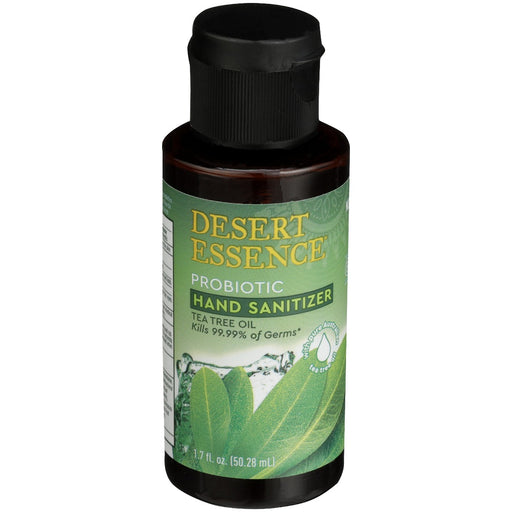 DESERT ESSENCE: Probiotic Hand Sanitizer Tea Tree Oil Travel Size, 1.7 oz - No Brand For Less 