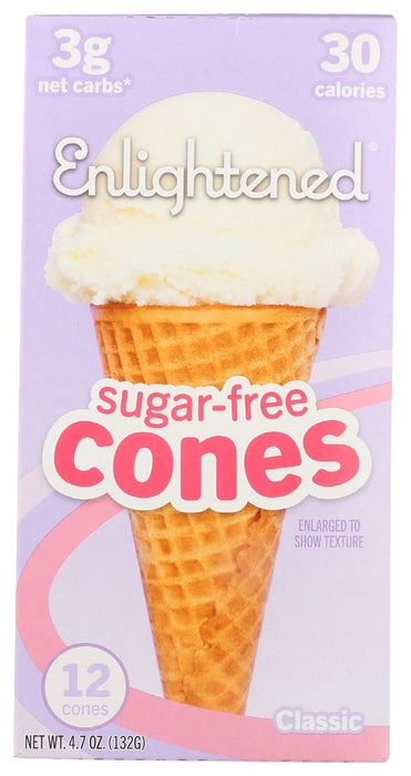 ENLIGHTENED: Sugar Free Cones, 12 ea