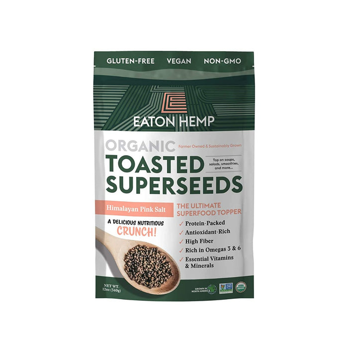 EATON HEMP: Himalayan Pink Salt Organic Toasted Superseeds, 12 oz - No Brand For Less 