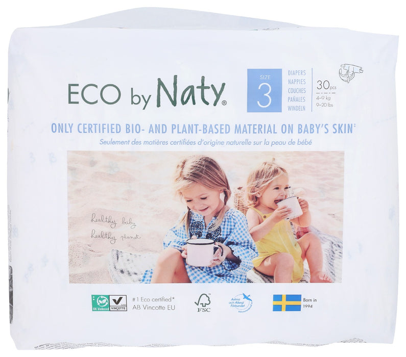 NATY ECO BY NATY: Size 3 Diapers, 30 ct