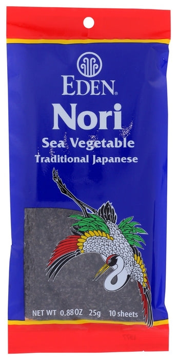EDEN FOODS: Nori Sea Vegetable 10 Sheets, 0.8 oz