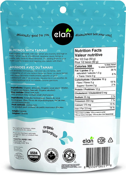 ELAN: Organic Almonds with Tamari, 6.2 oz