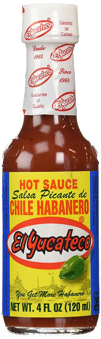 EL YUCATECO: Red Habanero Hot Sauce, 4 Oz