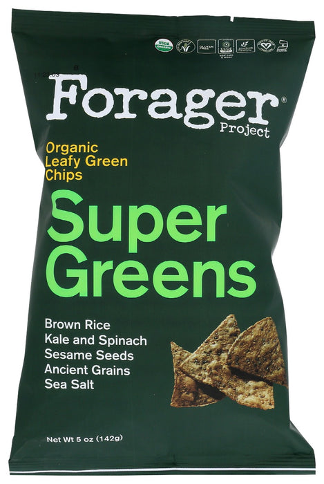 FORAGER: Organic Leafy Green Chips Super Greens, 5 oz
