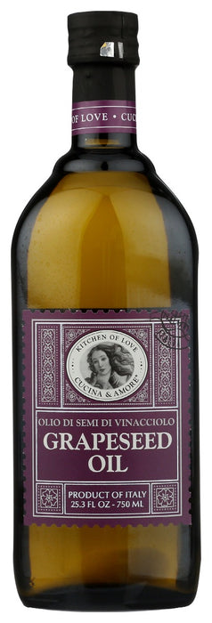 CUCINA & AMORE: Grapeseed Oil, 25.3 oz