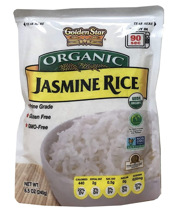 GOLDEN STAR: Organic Jasmine Rice, 8.5 oz