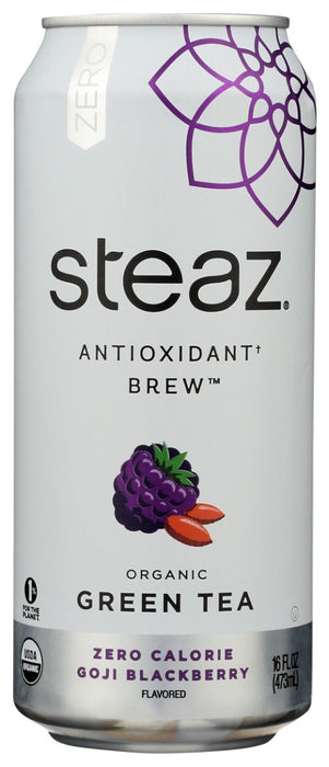 STEAZ: Zero Calorie Goji Blackberry Organic Green Tea, 16 fo