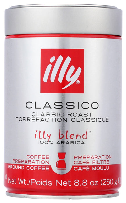 ILLY: Classico Medium Roast Ground Drip Coffee, 8.8 oz