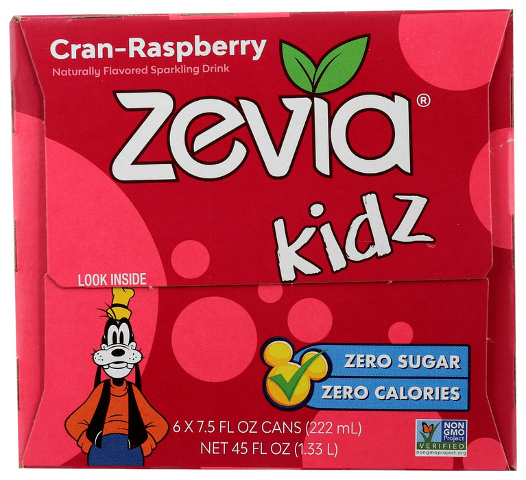 ZEVIA: Kidz Cran Raspberry 6Pack, 45 fo