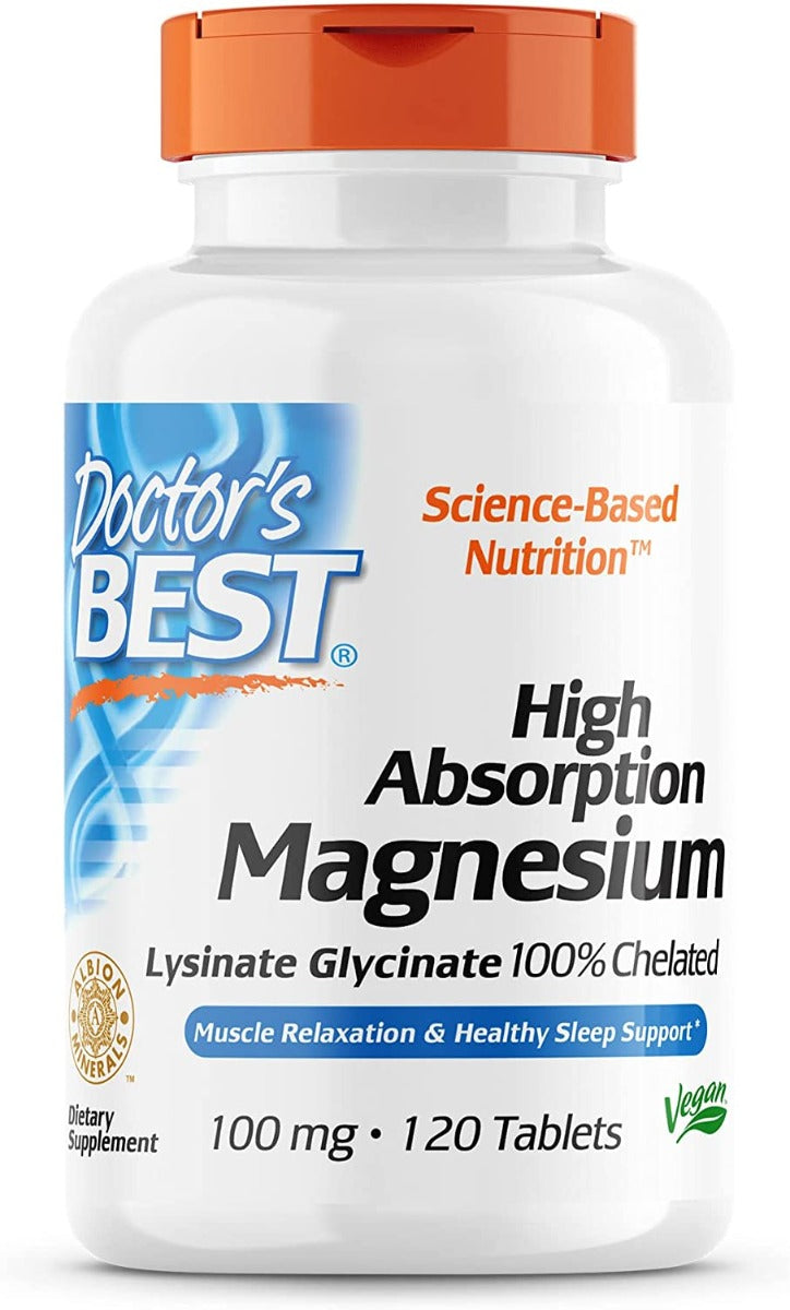 DOCTORS BEST: High Absorption Magnesium 100 mg, 120 tb - No Brand For Less