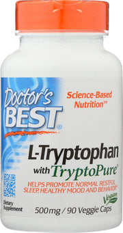 DOCTORS BEST: L Tryptophan With Tryptopure 500Mg, 90 vc - No Brand For Less