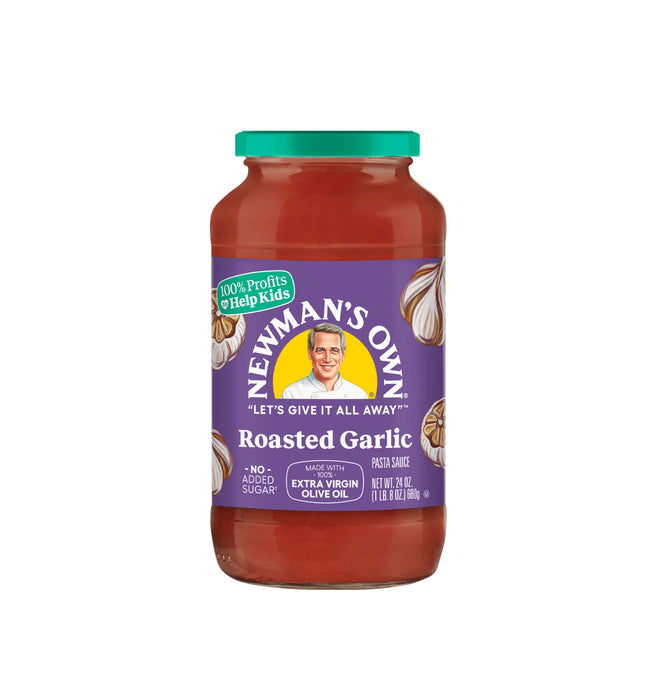 NEWMANS OWN: Sauce Pasta Roasted Garlic, 24 oz