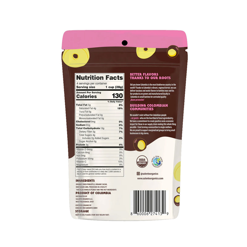 SOLENTO ORGANICS: Dark Chocolate Pineapple Bites, 4 oz