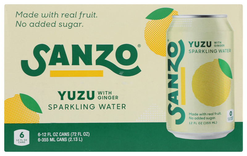 SANZO: Water Sparkling Yuzu 6 Cans, 72 FO