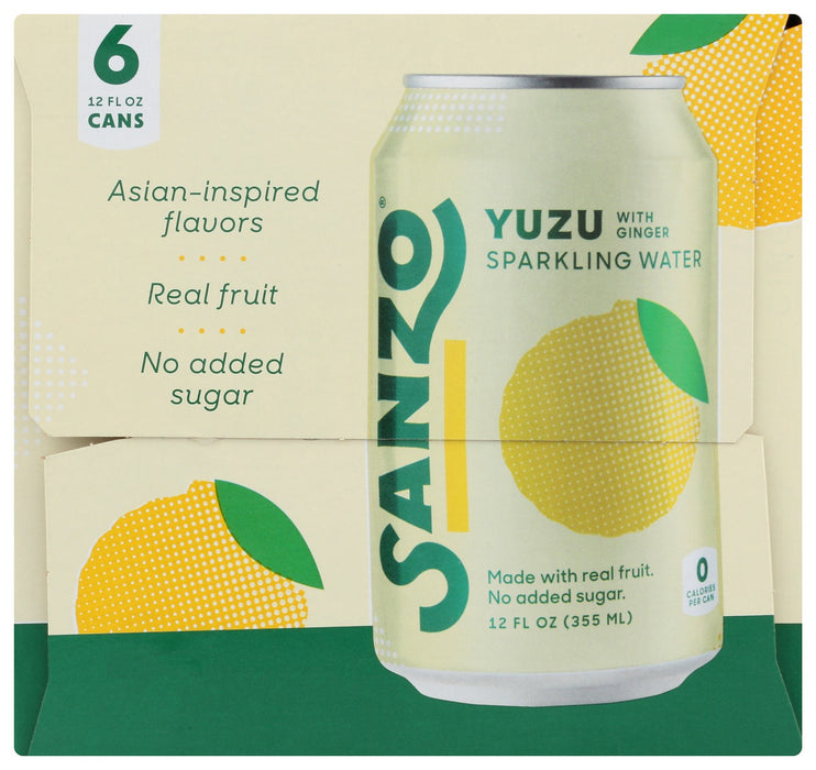 SANZO: Water Sparkling Yuzu 6 Cans, 72 FO