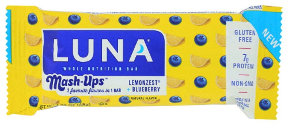 LUNA: Lemonzest + Blueberry Mash-Ups Bar, 1.69 oz