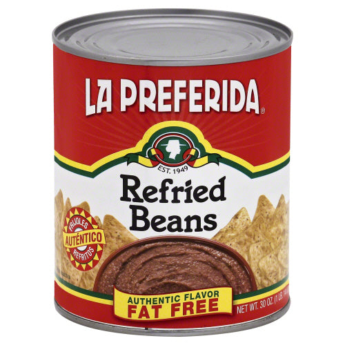 LA PREFERIDA: Authentic Flavor Fat Free Refried Beans, 30 oz