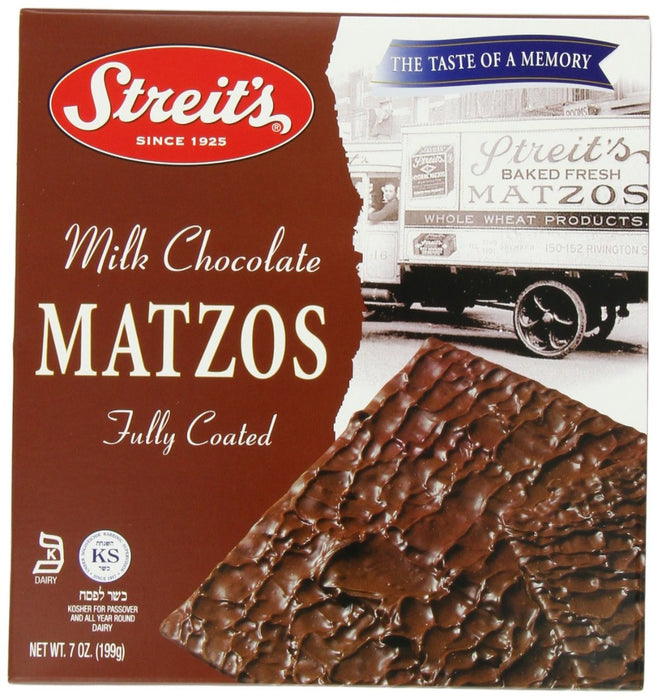 STREITS: Choc Matzo Covered Milk, 7 OZ