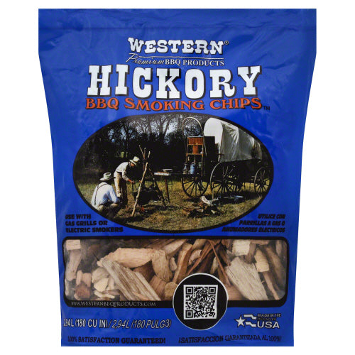 WESTERN: Hickory Bbq Smoking Chips, 2.25 lb