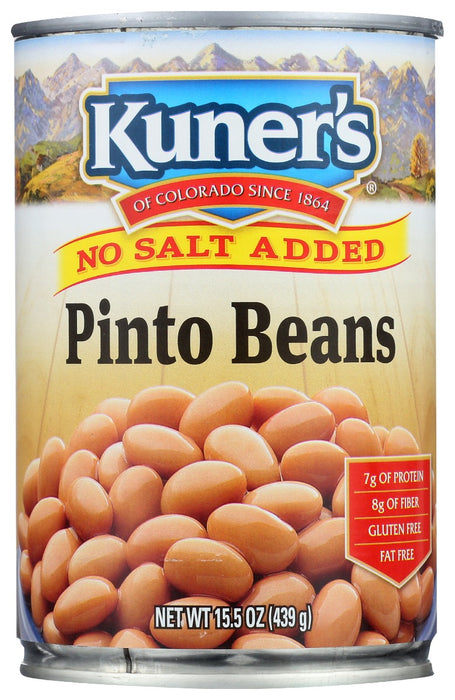 KUNERS: No Salt Added Pinto Beans, 15.5 oz