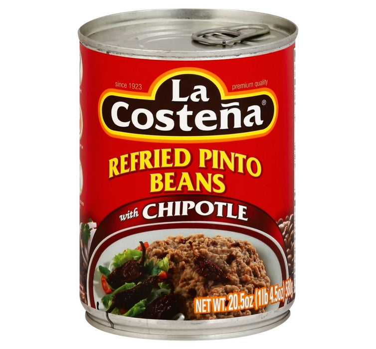 LA COSTENA: Refried Pinto Beans with Chipotle, 20.5 oz