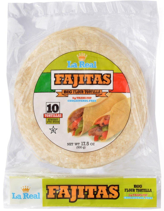 LA REAL: Fajitas Big Flour Tortilla, 17.5 oz