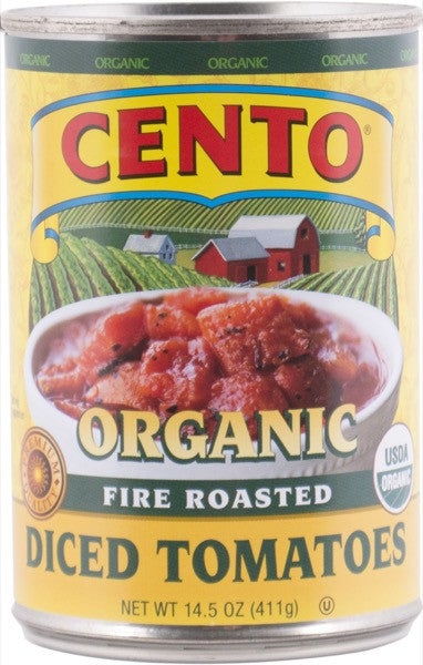 CENTO: Organic Fire Roasted Diced Tomatoes, 14.5 oz