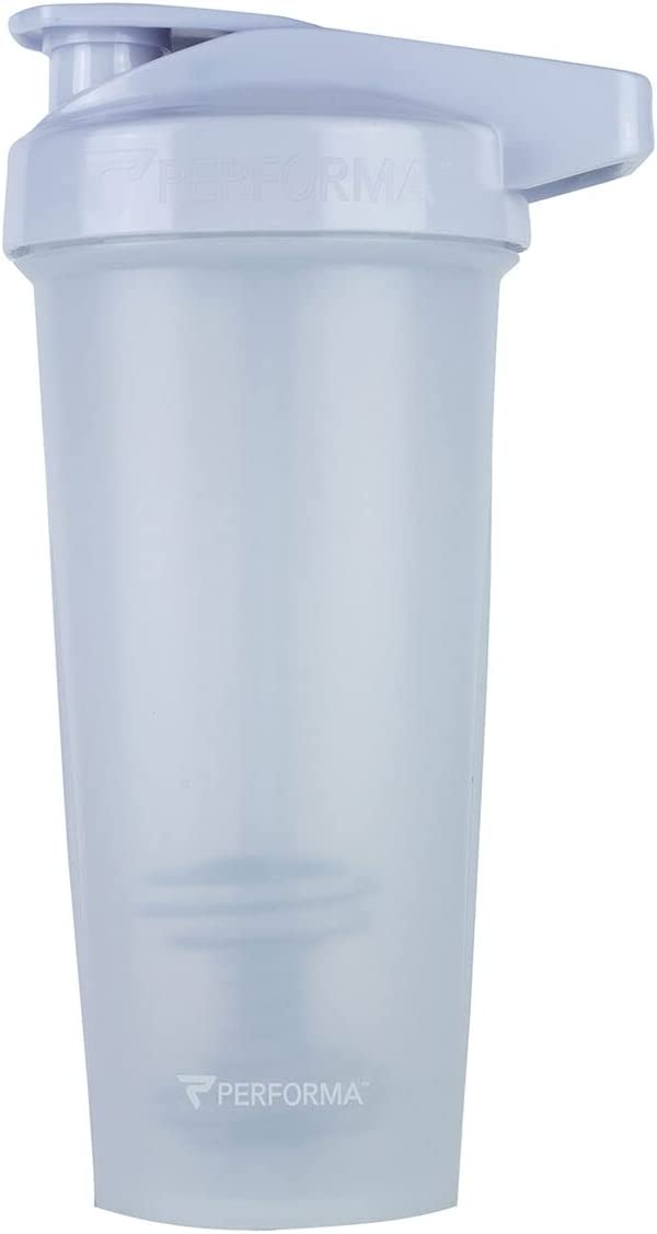 PERFORMA: White Activ Shaker Bottle, 28 oz