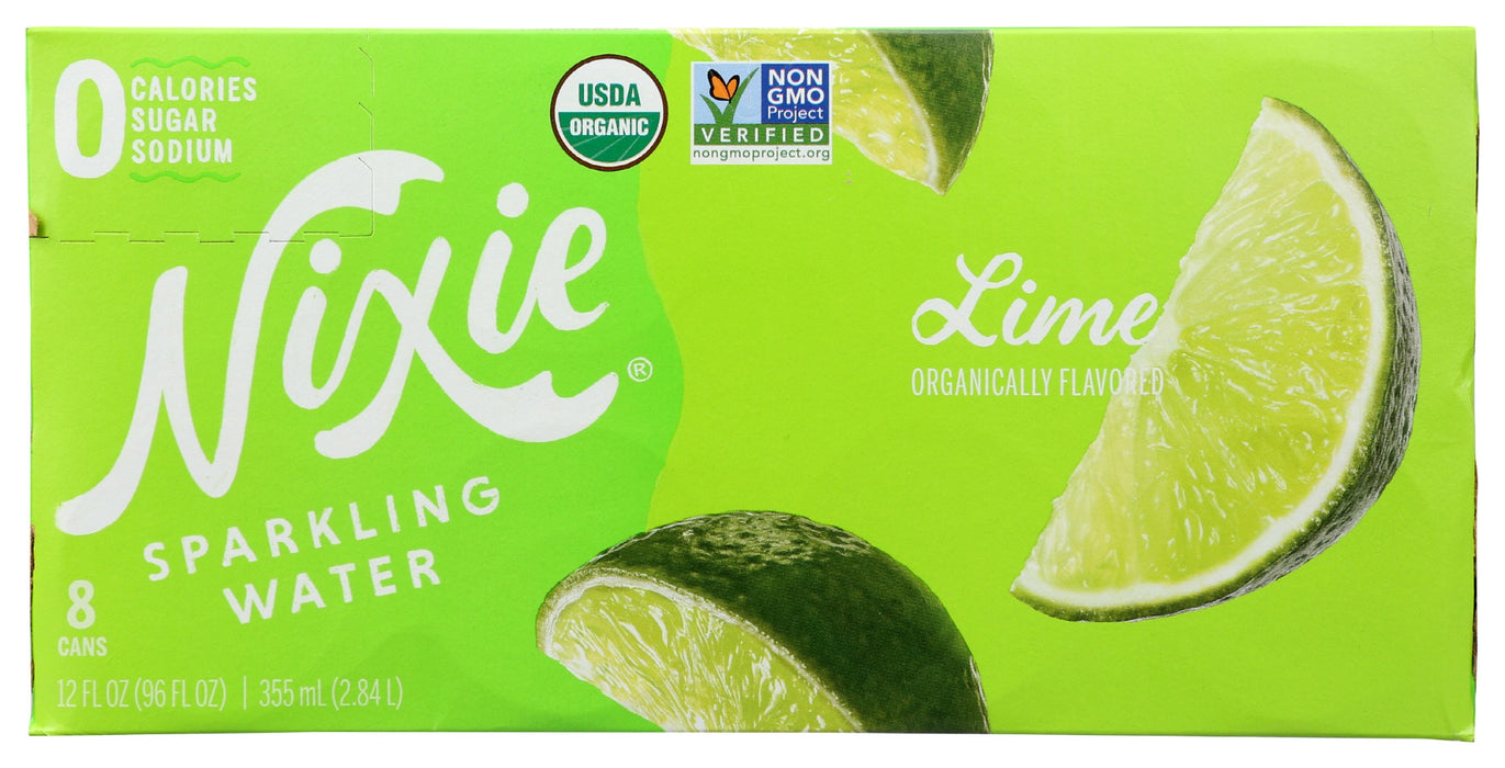 NIXIE: Water Sprk Lime 8Pk, 96 fo