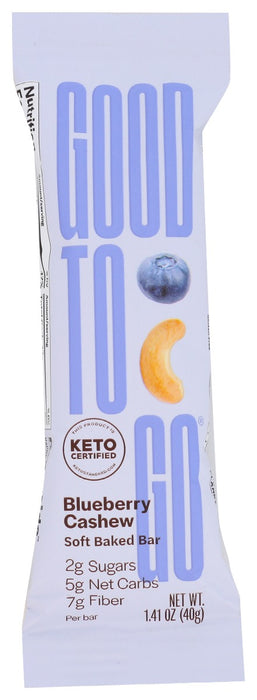 GOOD TO GO: Keto Blueberry Cashew Soft Baked Bar, 1.41 oz