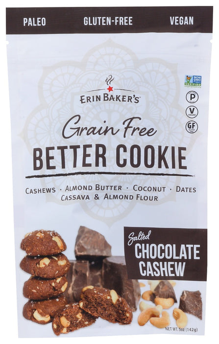 ERIN BAKERS: Grain Free Salted Chocolate Cashew Better Cookie, 5 oz