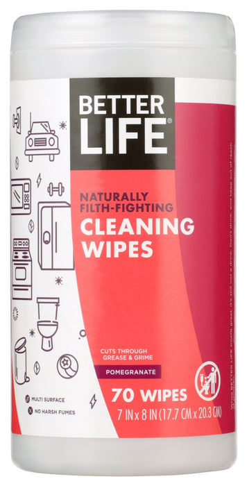 BETTER LIFE: Pomegranate Cleaning Wipes, 70 pc