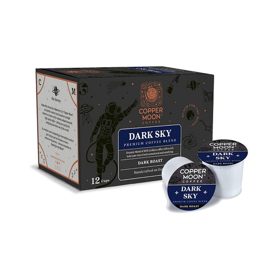 COPPER MOON: Dark Sky Premium Coffee Blend Single Serve Cup, 12 cu - No Brand For Less 