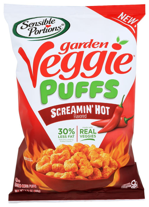 SENSIBLE PORTIONS: Garden Veggie Puffs Screamin Hot, 3.5 oz