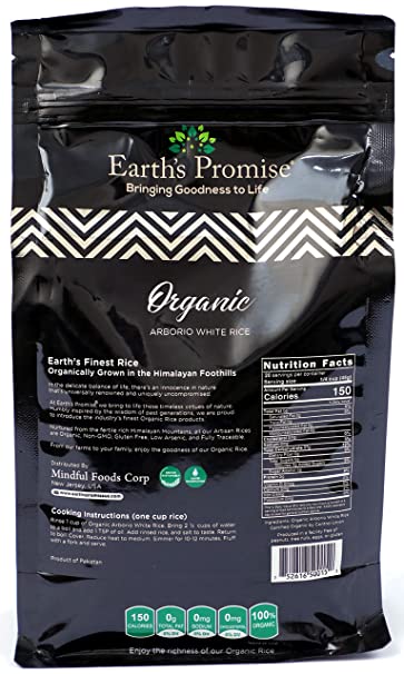 EARTH'S PROMISE: Organic Arborio White Rice, 2 lb