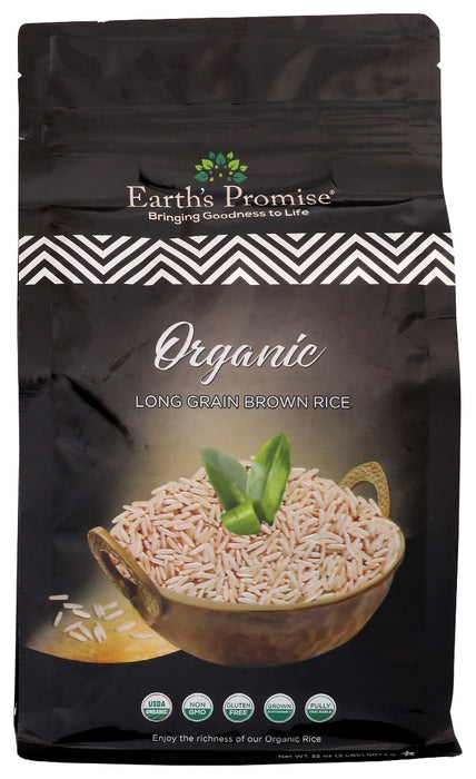 EARTH'S PROMISE: Organic Long Grain Brown Rice, 2 lb